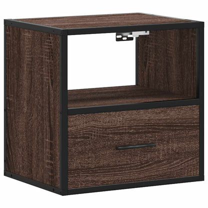vidaXL Wand-Nachttisch Braun Eichen-Optik 40x31x39,5 cm
