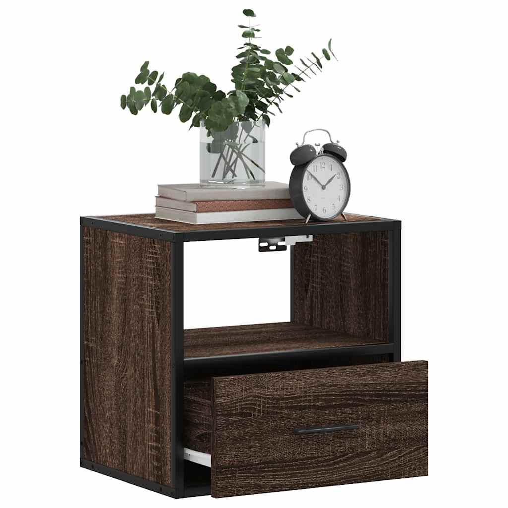 vidaXL Wand-Nachttisch Braun Eichen-Optik 40x31x39,5 cm
