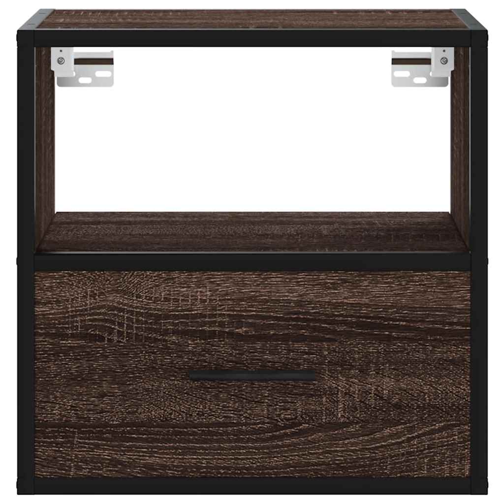 vidaXL Wand-Nachttisch Braun Eichen-Optik 40x31x39,5 cm