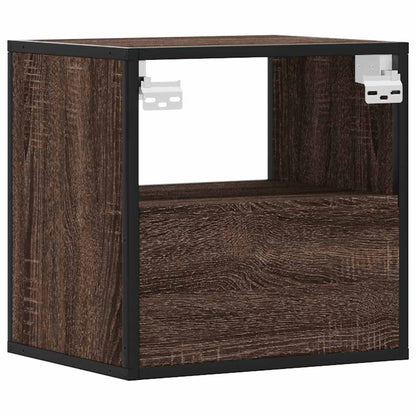 vidaXL Wand-Nachttisch Braun Eichen-Optik 40x31x39,5 cm