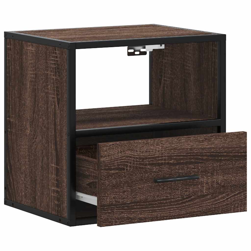 vidaXL Wand-Nachttisch Braun Eichen-Optik 40x31x39,5 cm