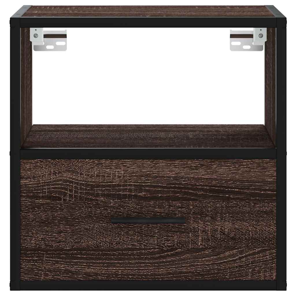 vidaXL Wand-Nachttische 2 Stk. Braun Eichen-Optik 40x31x39,5 cm