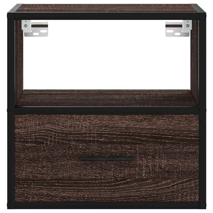 vidaXL Wand-Nachttische 2 Stk. Braun Eichen-Optik 40x31x39,5 cm