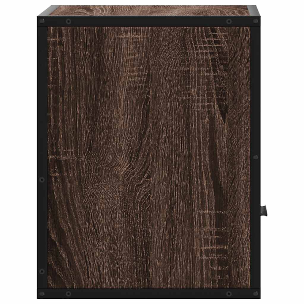 vidaXL Wand-Nachttische 2 Stk. Braun Eichen-Optik 40x31x39,5 cm