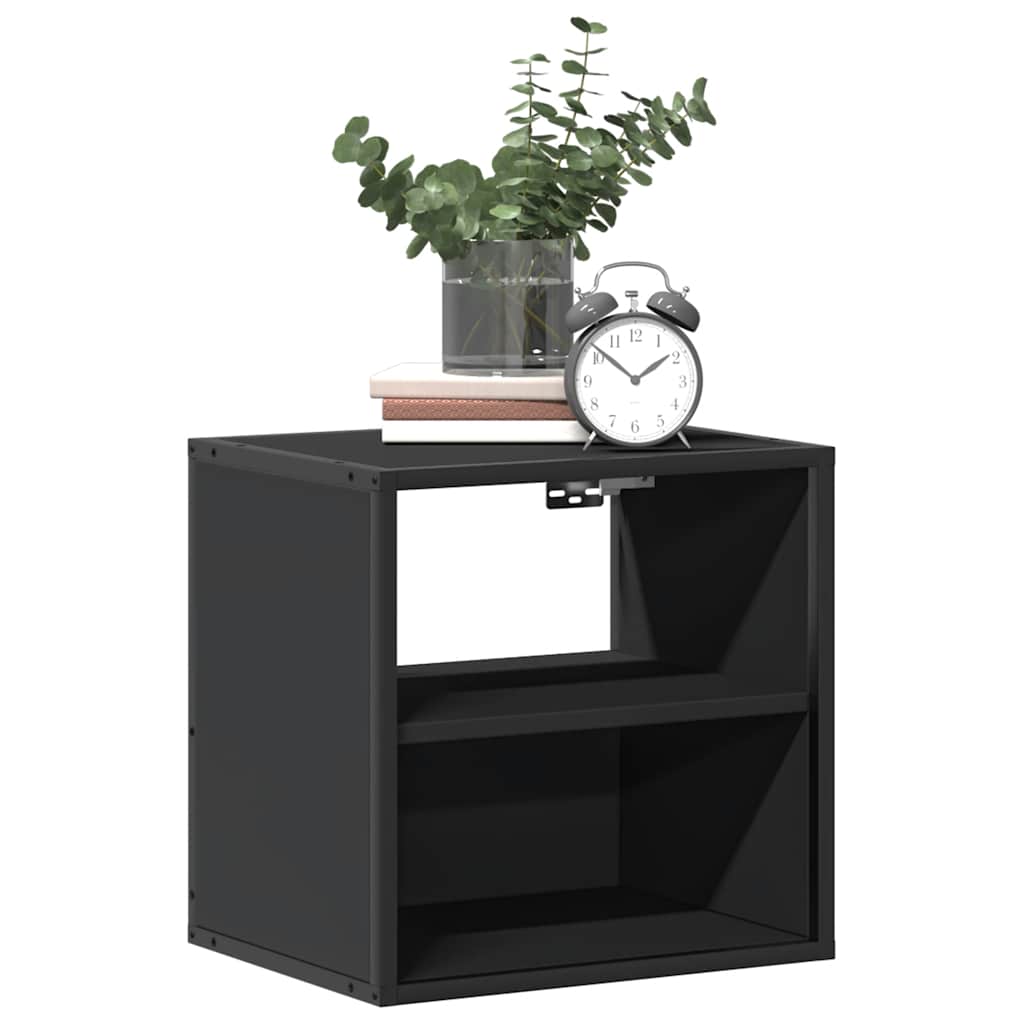 vidaXL Wand-Nachttisch Schwarz 40x31x39,5 cm