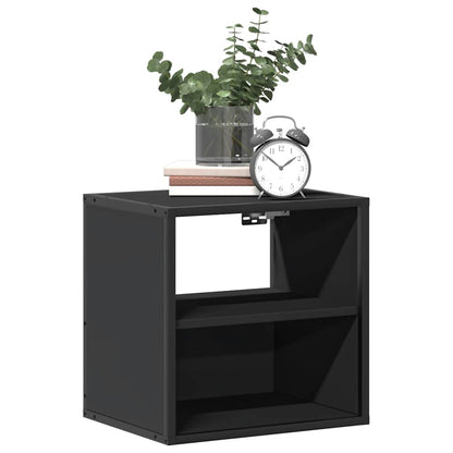 vidaXL Wand-Nachttisch Schwarz 40x31x39,5 cm