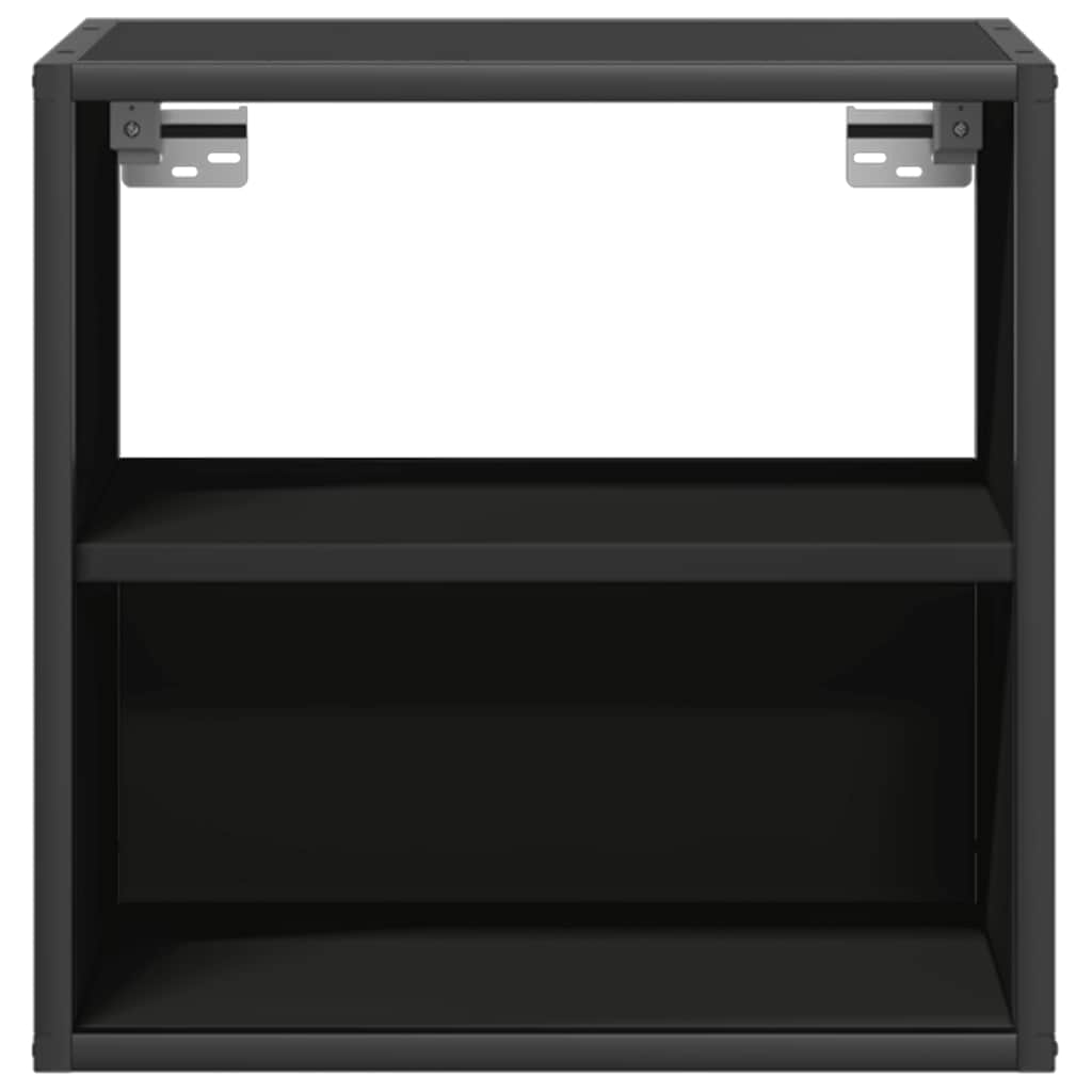 vidaXL Wand-Nachttische 2 Stk. Schwarz 40x31x39,5 cm