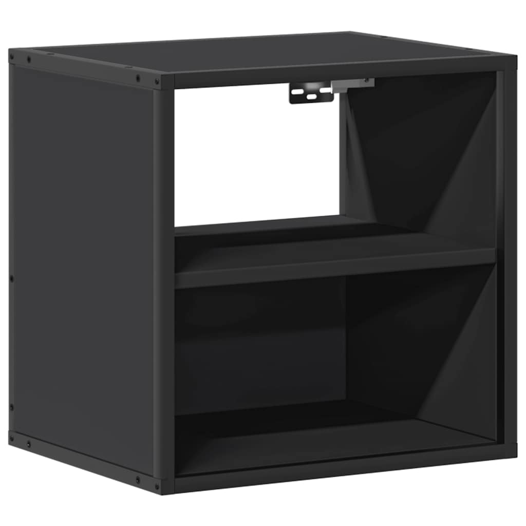 vidaXL Wand-Nachttische 2 Stk. Schwarz 40x31x39,5 cm