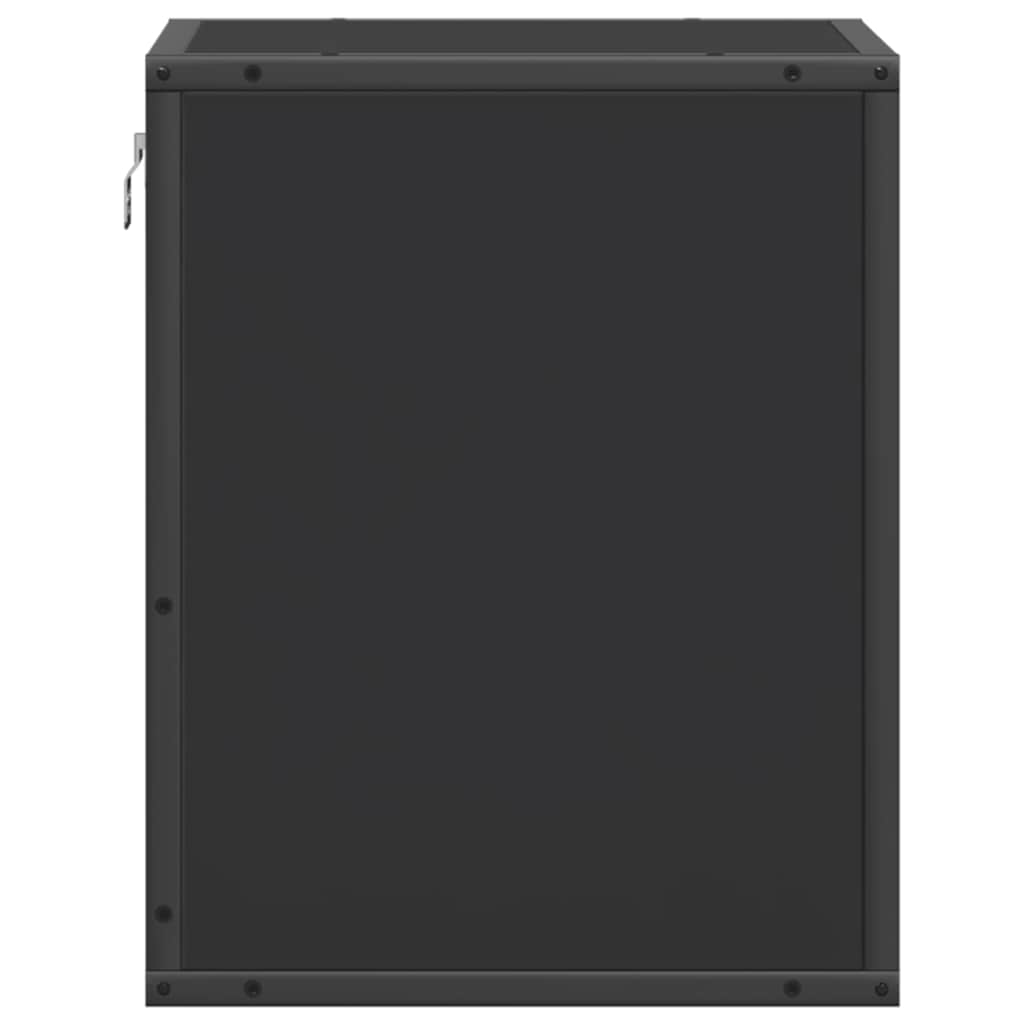 vidaXL Wand-Nachttische 2 Stk. Schwarz 40x31x39,5 cm