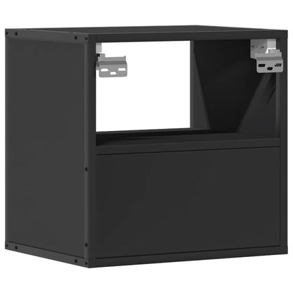 vidaXL Wand-Nachttische 2 Stk. Schwarz 40x31x39,5 cm