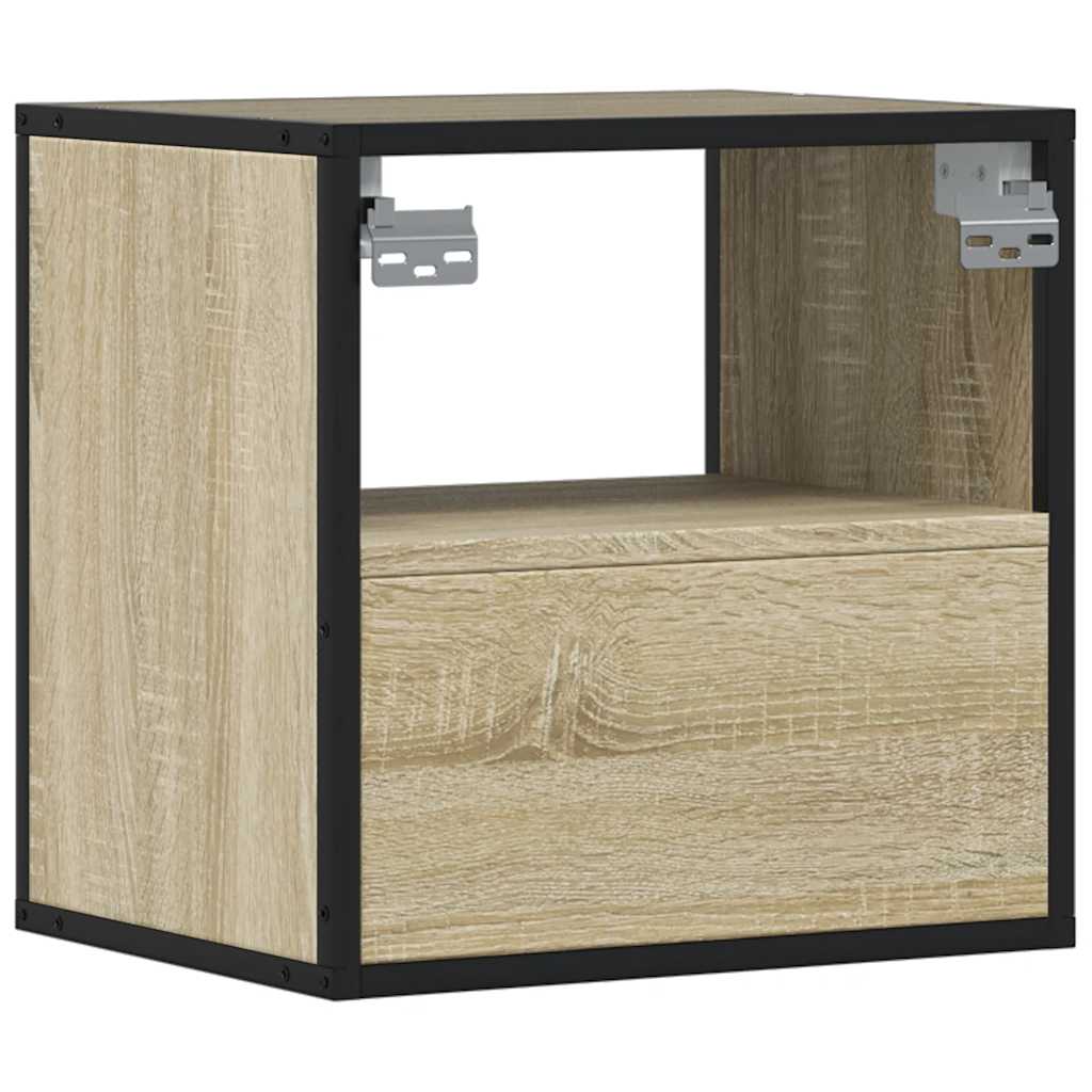 vidaXL Wand-Nachttisch Sonoma-Eiche 40x31x39,5 cm