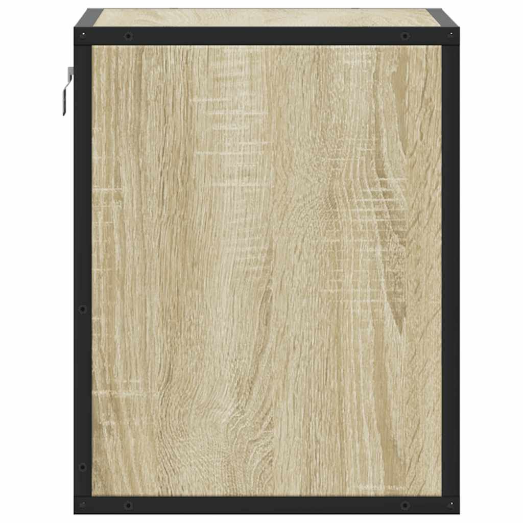 vidaXL Wand-Nachttische 2 Stk. Sonoma-Eiche 40x31x39,5 cm