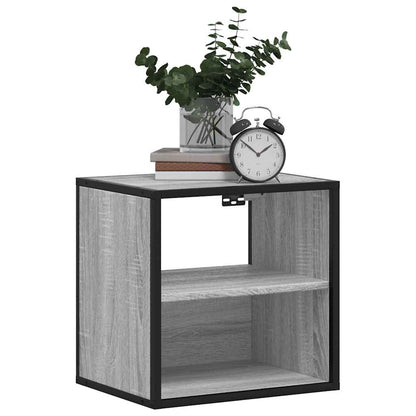 vidaXL Wand-Nachttische 2 Stk. Grau Sonoma 40x31x39,5 cm