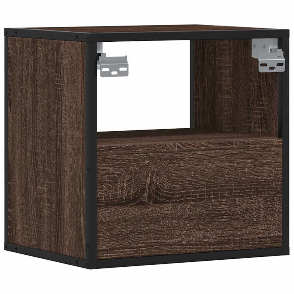 vidaXL Wand-Nachttisch Braun Eichen-Optik 40x31x39,5 cm