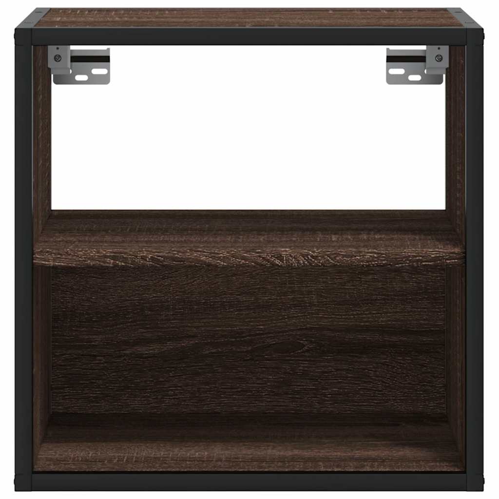 vidaXL Wand-Nachttische 2 Stk. Braun Eichen-Optik 40x31x39,5 cm