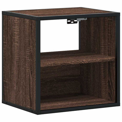 vidaXL Wand-Nachttische 2 Stk. Braun Eichen-Optik 40x31x39,5 cm