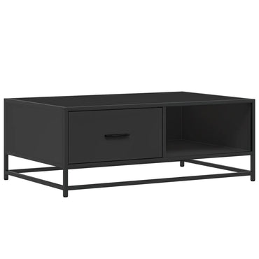 vidaXL Table basse noire 90x57x35 cm Aggloméré et métal