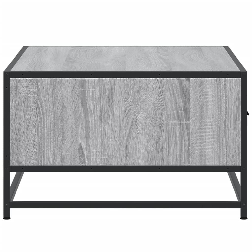 vidaXL Couchtisch Grau Sonoma 90x57x35 cm Holzwerkstoff und Metall