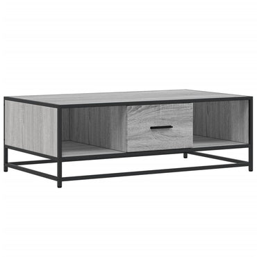 vidaXL Table basse gris Sonoma 100x57x35 cm en bois d'ingénierie et métal