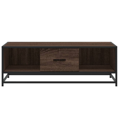 vidaXL Couchtisch Braun Eichen-Optik 100x57x35 cm Holzwerkstoff Metall