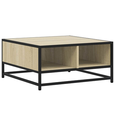 vidaXL Table basse chêne sonoma 60,5x60,5x30 cm bois d'ingénierie et métal