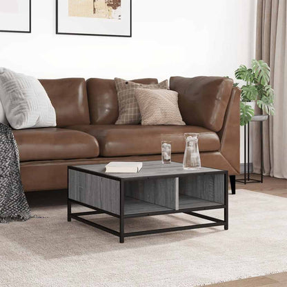 vidaXL Couchtisch Grau Sonoma 60,5x60,5x30 cm Holzwerkstoff und Metall