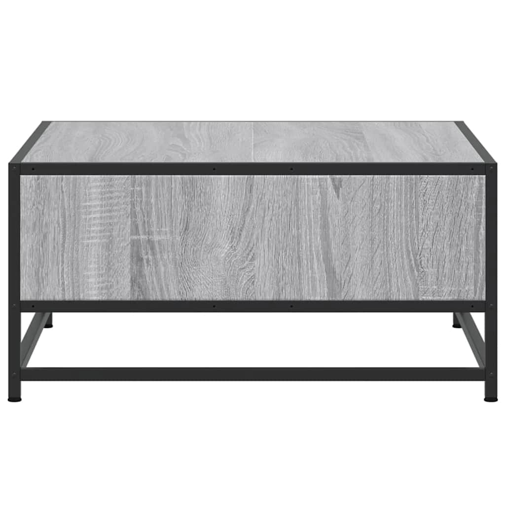 vidaXL Couchtisch Grau Sonoma 60,5x60,5x30 cm Holzwerkstoff und Metall