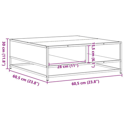vidaXL Couchtisch Grau Sonoma 60,5x60,5x30 cm Holzwerkstoff und Metall