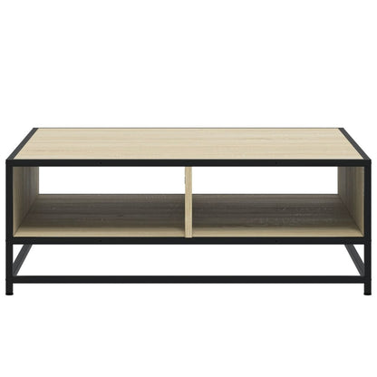 vidaXL Couchtisch Sonoma-Eiche 80x80x30 cm Holzwerkstoff und Metall