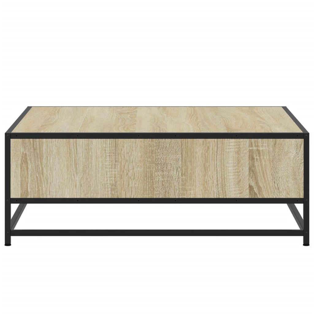 vidaXL Couchtisch Sonoma-Eiche 80x80x30 cm Holzwerkstoff und Metall
