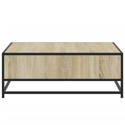 vidaXL Couchtisch Sonoma-Eiche 80x80x30 cm Holzwerkstoff und Metall