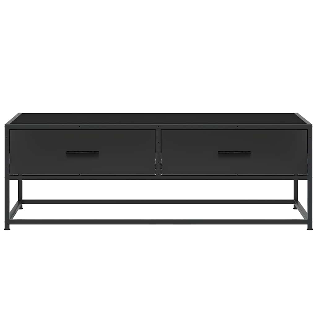 vidaXL Couchtisch Schwarz 100x50x35 cm Holzwerkstoff und Metall