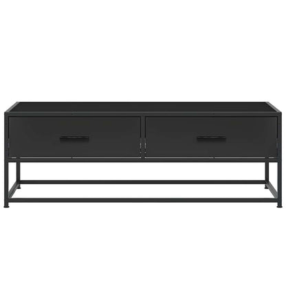 vidaXL Couchtisch Schwarz 100x50x35 cm Holzwerkstoff und Metall