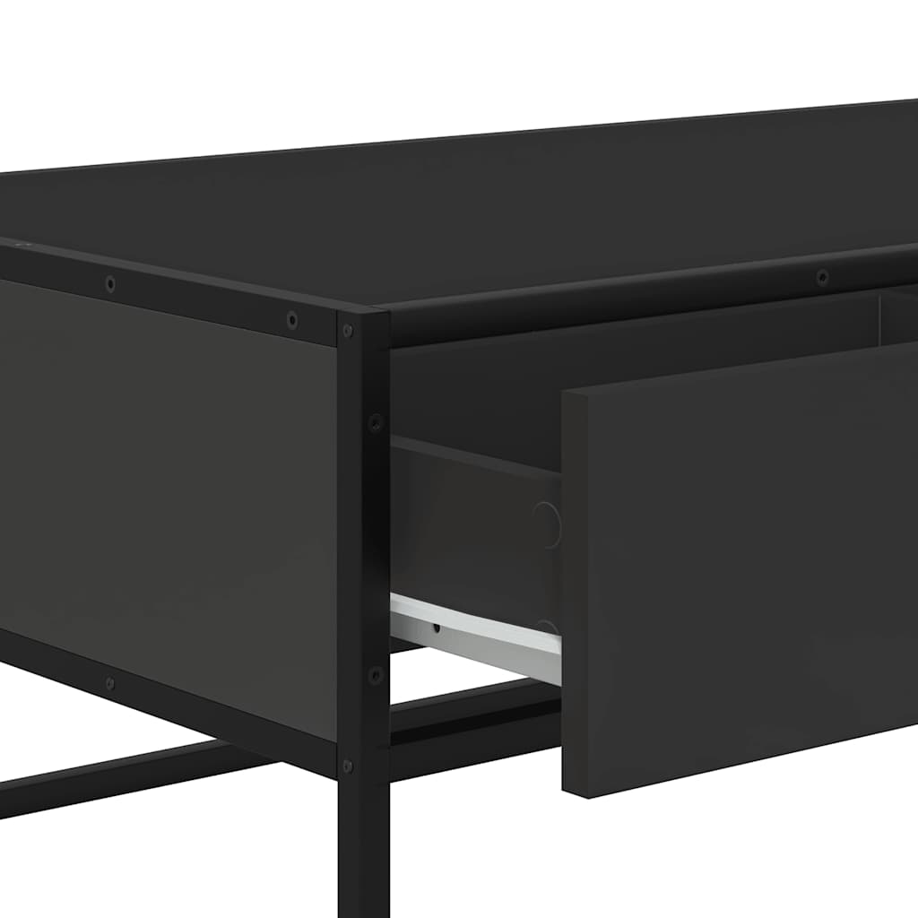 vidaXL Couchtisch Schwarz 100x50x35 cm Holzwerkstoff und Metall