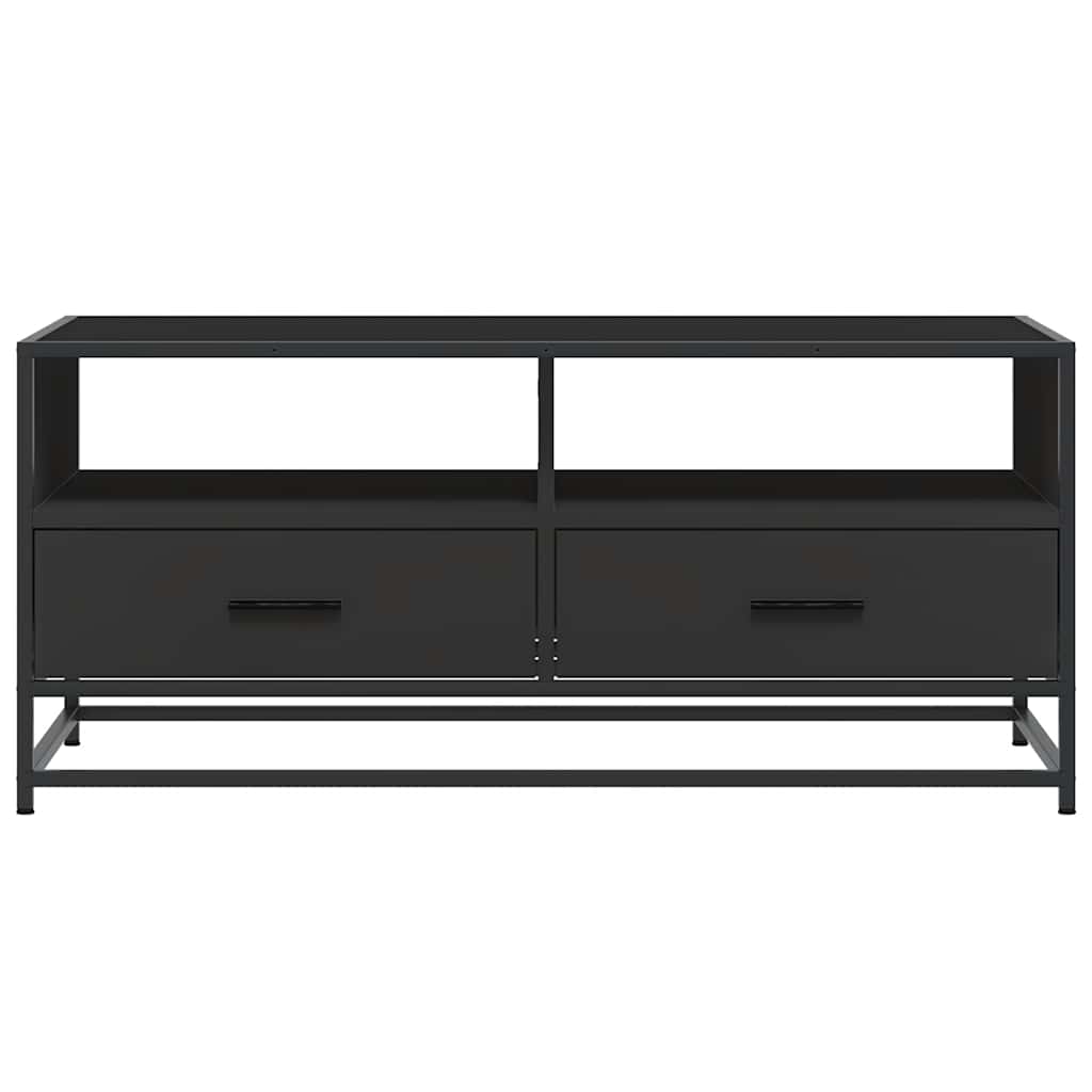 Couchtisch Schwarz 100x50x45 cm Holzwerkstoff und Metall