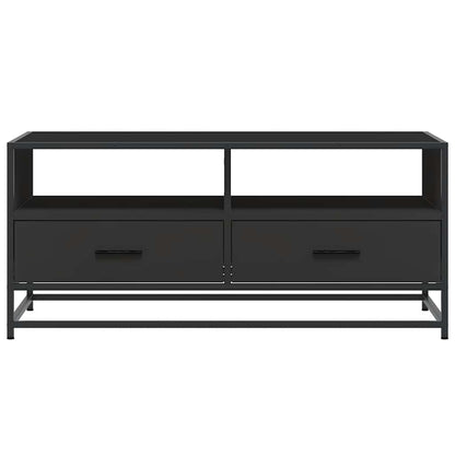 Couchtisch Schwarz 100x50x45 cm Holzwerkstoff und Metall