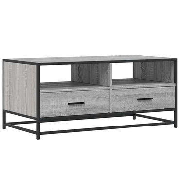 vidaXL Couchtisch Grau Sonoma 100x50x45 cm Holzwerkstoff und Metall