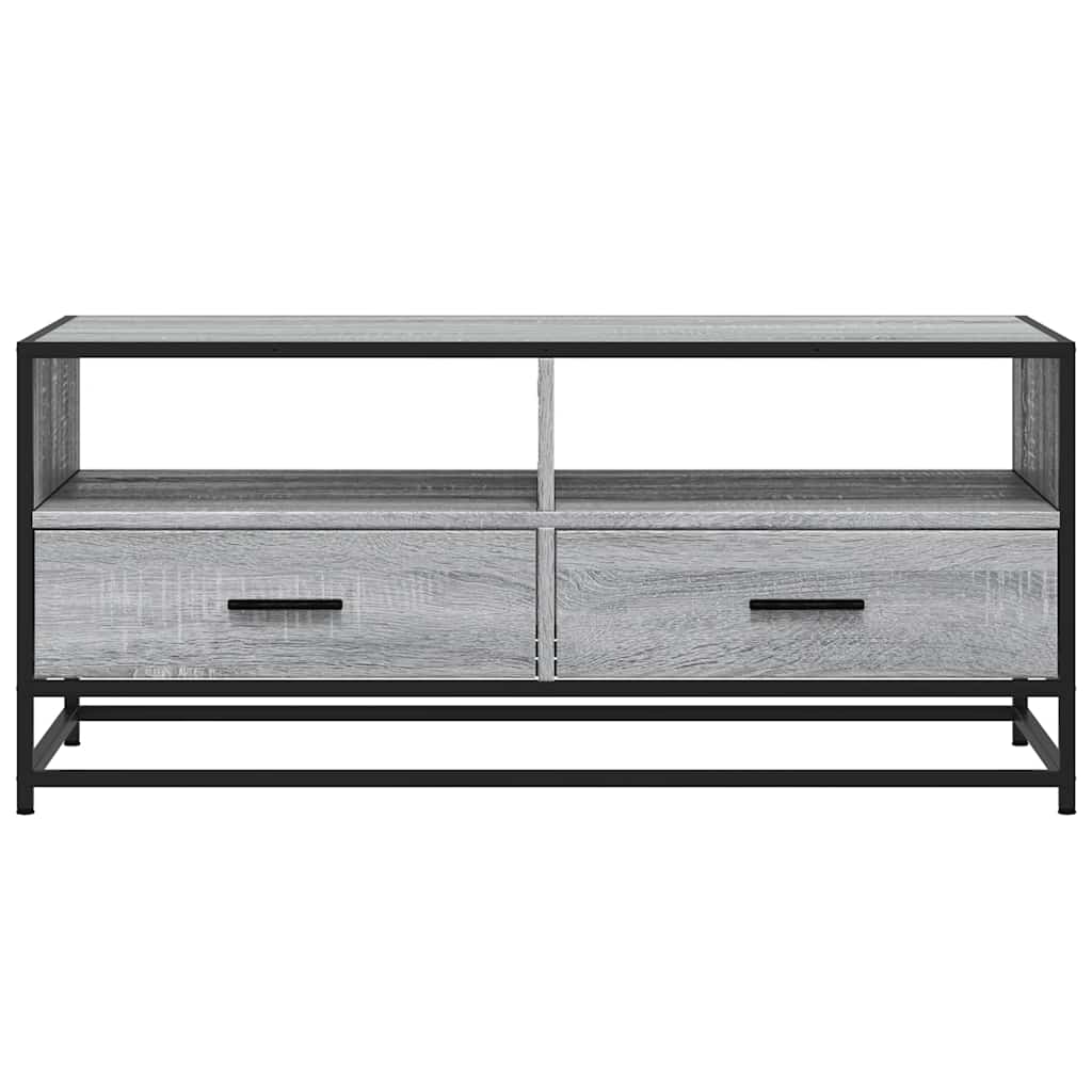 vidaXL Couchtisch Grau Sonoma 100x50x45 cm Holzwerkstoff und Metall