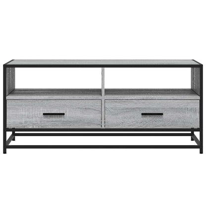 vidaXL Couchtisch Grau Sonoma 100x50x45 cm Holzwerkstoff und Metall
