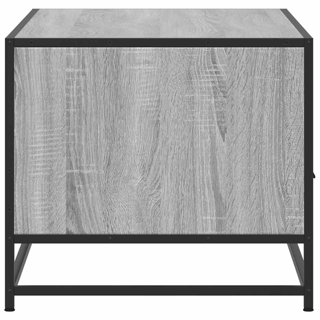 vidaXL Couchtisch Grau Sonoma 100x50x45 cm Holzwerkstoff und Metall