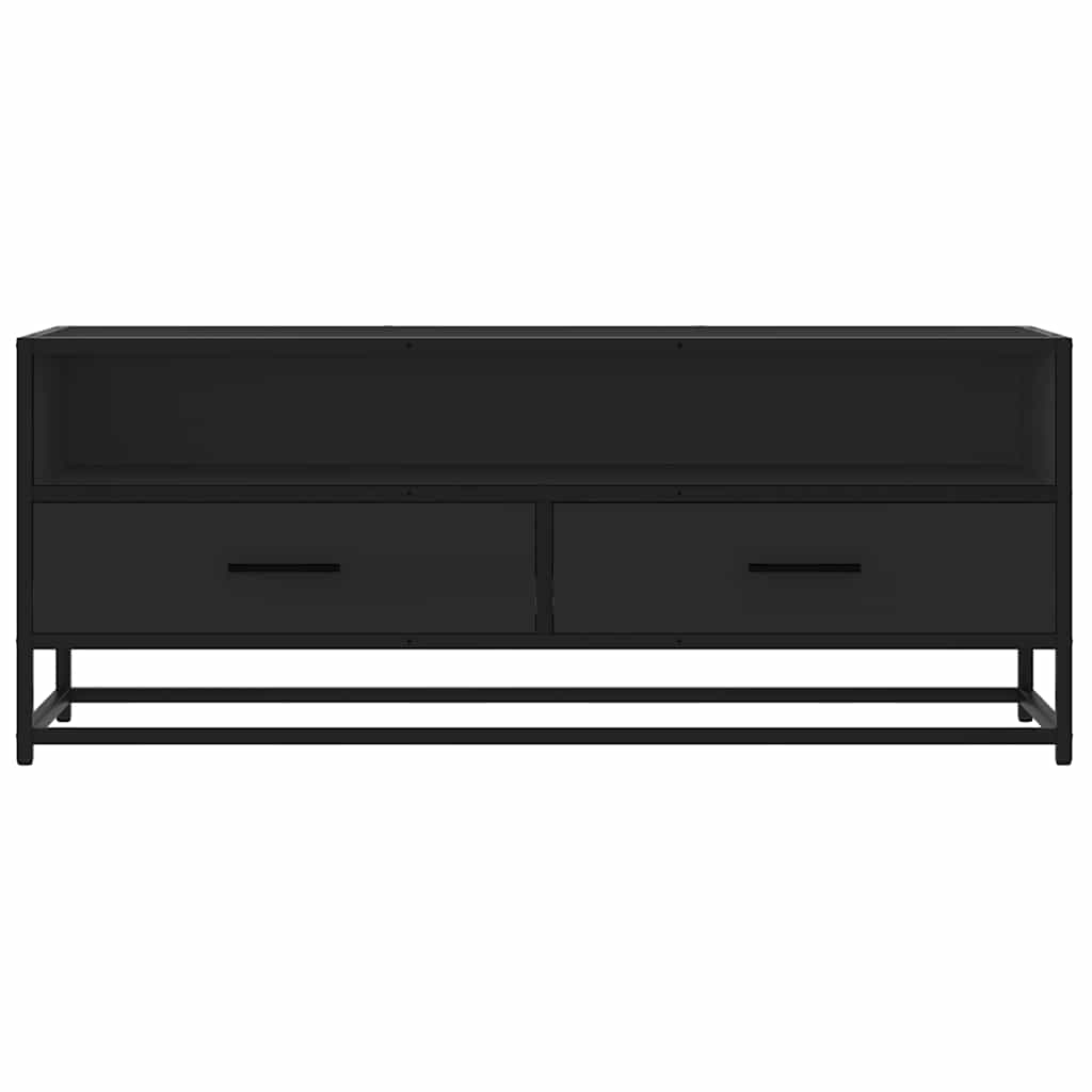vidaXL TV-Schrank Schwarz 100x34,5x40 cm Holzwerkstoff und Metall