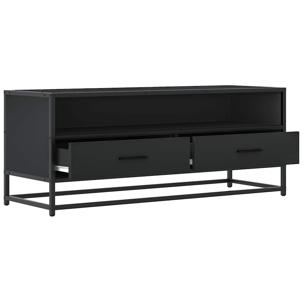 vidaXL TV-Schrank Schwarz 100x34,5x40 cm Holzwerkstoff und Metall