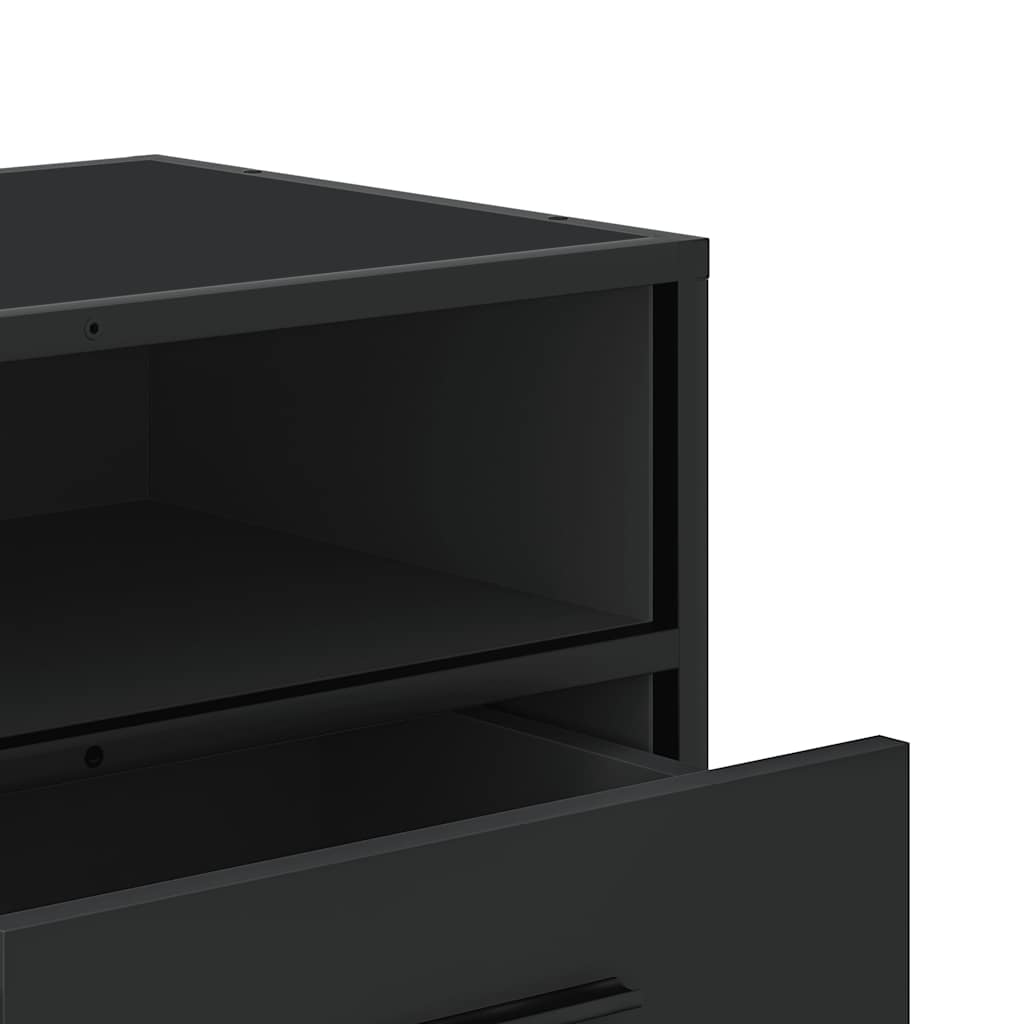 vidaXL TV-Schrank Schwarz 100x34,5x40 cm Holzwerkstoff und Metall