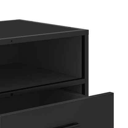 vidaXL TV-Schrank Schwarz 100x34,5x40 cm Holzwerkstoff und Metall