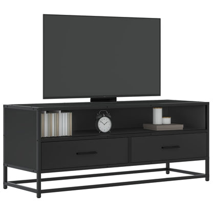 vidaXL TV-Schrank Schwarz 100x34,5x40 cm Holzwerkstoff und Metall