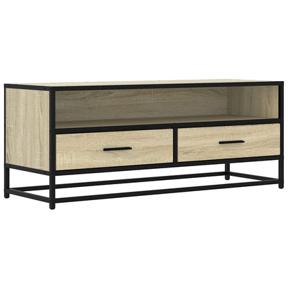 vidaXL TV-Schrank Sonoma-Eiche 100x34,5x40 cm Holzwerkstoff und Metall