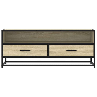 vidaXL TV-Schrank Sonoma-Eiche 100x34,5x40 cm Holzwerkstoff und Metall