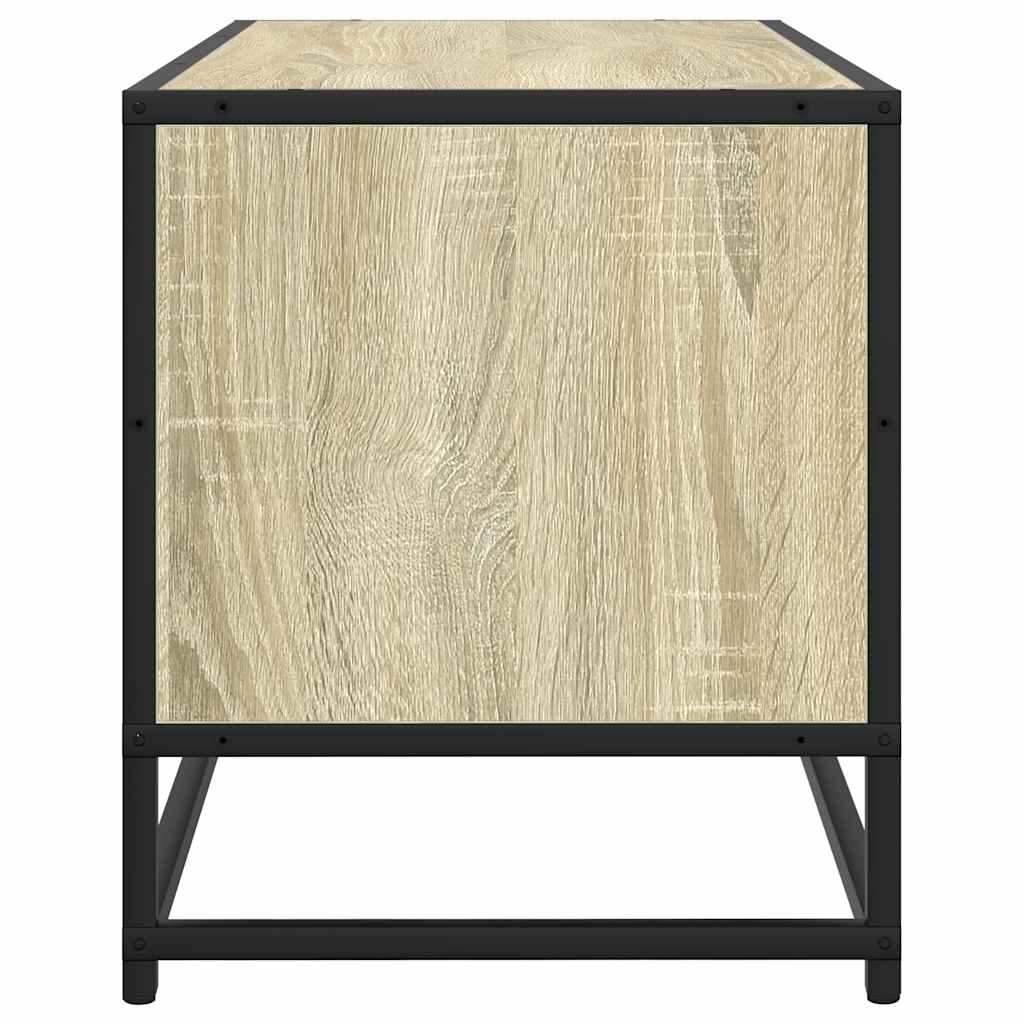 vidaXL TV-Schrank Sonoma-Eiche 100x34,5x40 cm Holzwerkstoff und Metall