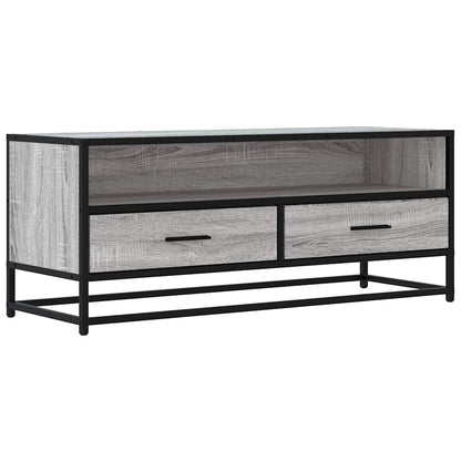 vidaXL TV-Schrank Grau Sonoma 100x34,5x40 cm Holzwerkstoff und Metall