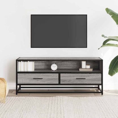 vidaXL TV-Schrank Grau Sonoma 100x34,5x40 cm Holzwerkstoff und Metall
